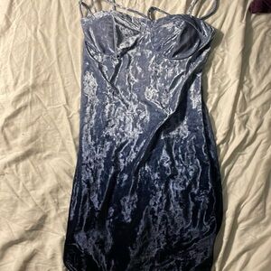 Charlotte Russe Blue Ombré Velvet Dress 👗